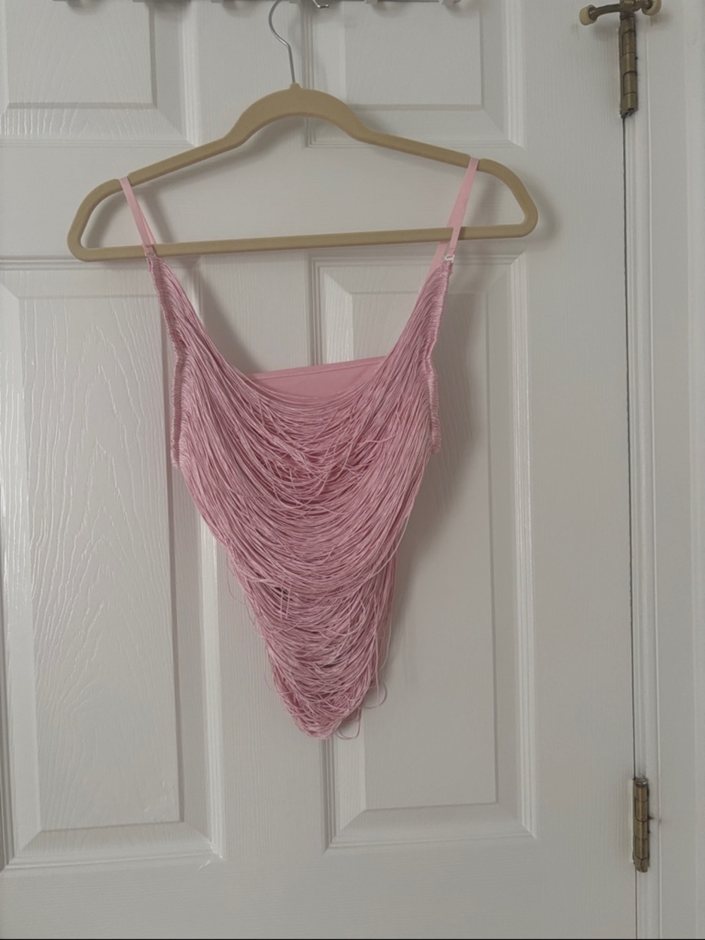 Pink Fringe Tank Top